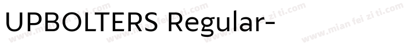 UPBOLTERS Regular字体转换